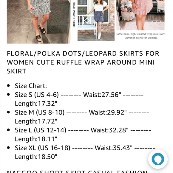 Black & White “Dalmatian” print ruffled wrap mini skirt - Picture 9 of 10